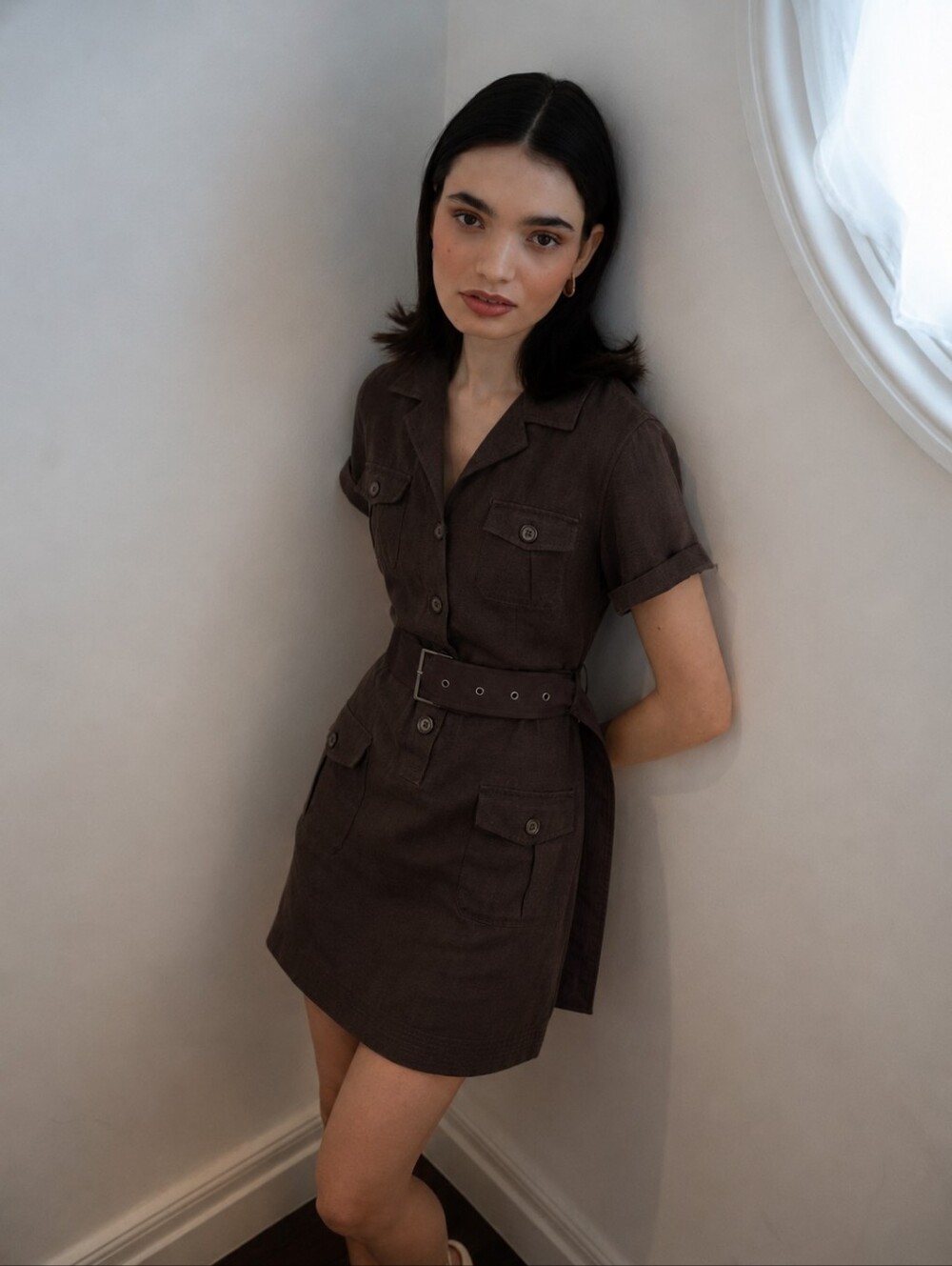 Banana Republic Silk Linen Dress E